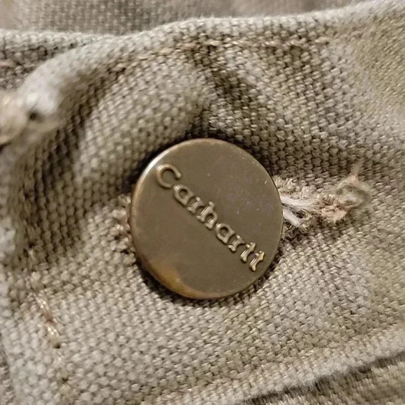 Carhartt Original Dungaree Fit Grey Carpenter Pants Size 36X32 - Picture 7 of 8